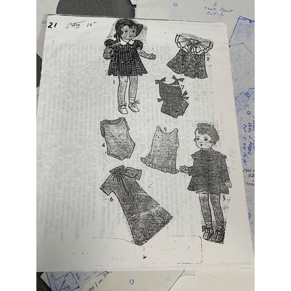 Vintage Simplicity Pattern 1901 Patsy 16" Dolls Dress & Accessories 1930s - Picture 4 of 4